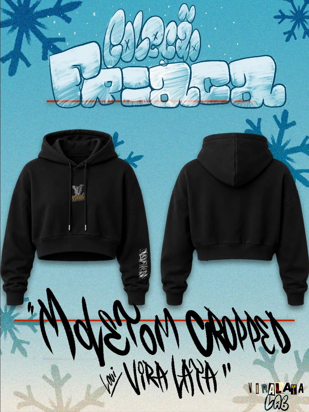 Moletom Cropped - "Loui Viralata"
